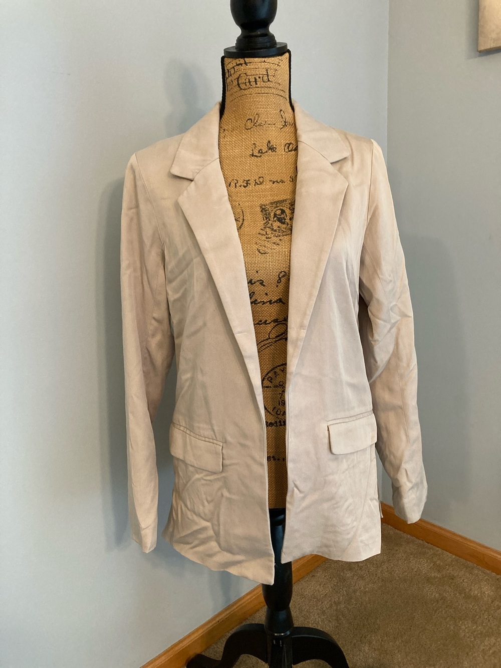NWT Abercrombie & Fitch Light Beige Blazer Women Size M